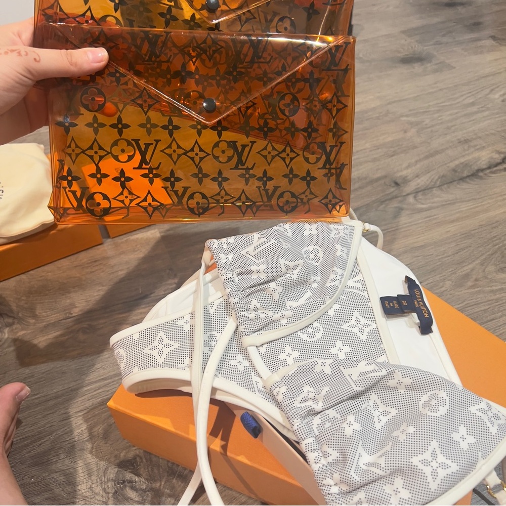 Authentic Louis Vuitton Matching Swimsuit-White